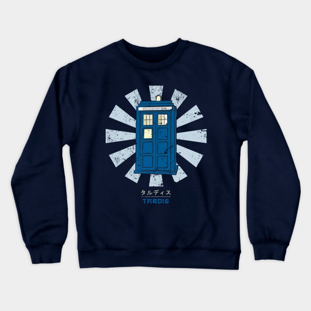 Dr Who Tardis Retro Japanese Crewneck Sweatshirt by Nova5